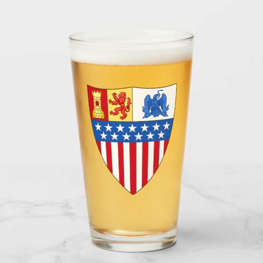 ニューメキシコ、サンタフェ（コート・オブ・アームズ） タンブラーグラス (ドリンク正面)