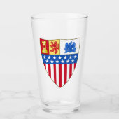 ニューメキシコ、サンタフェ（コート・オブ・アームズ） タンブラーグラス (正面)