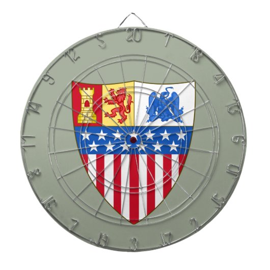ニューメキシコ、サンタフェ(コート・オブ・アームズ) ダーツボード (正面)