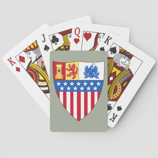 ニューメキシコ、サンタフェ（コート・オブ・アームズ） トランプ (裏面)