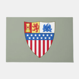 ニューメキシコ、サンタフェ（コート・オブ・アームズ） ドアマット