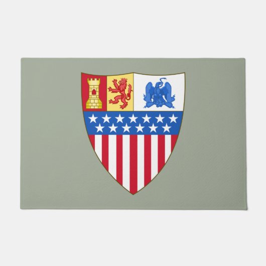 ニューメキシコ、サンタフェ（コート・オブ・アームズ） ドアマット (正面)