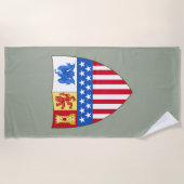 ニューメキシコ、サンタフェ(コート・オブ・アームズ) ビーチタオル (正面)