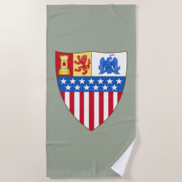 ニューメキシコ、サンタフェ（コート・オブ・アームズ） ビーチタオル