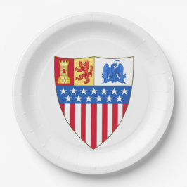 ニューメキシコ、サンタフェ（コート・オブ・アームズ） ペーパープレート