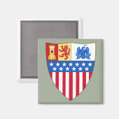 ニューメキシコ、サンタフェ（コート・オブ・アームズ） マグネット (正面/裏面)