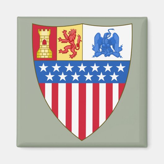 ニューメキシコ、サンタフェ（コート・オブ・アームズ） マグネット (正面)