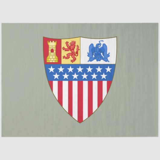 ニューメキシコ、サンタフェ（コート・オブ・アームズ） 薄葉紙 (正面)