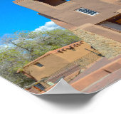 ニューメキシコ、サンタフェ、サンミゲル・チャペル ポスター (角)