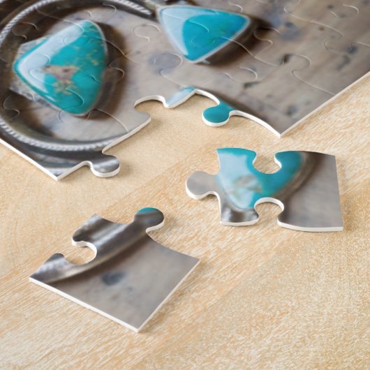 ニューメキシコ,サンタフェ,売り出しのネックレス。米国 ジグソーパズル (側面)