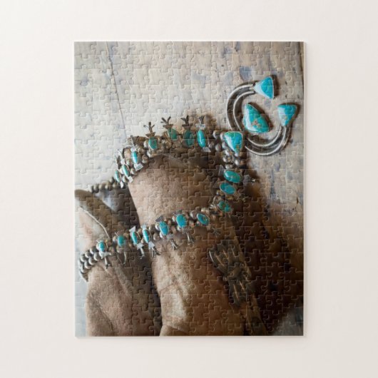 ニューメキシコ,サンタフェ,売り出しのネックレス。米国 ジグソーパズル (縦)