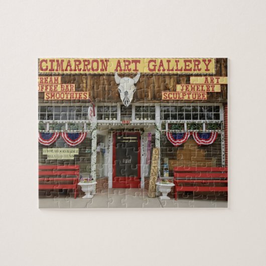 ニューメキシコ、シマロン川。 新しいシマロン川の画廊 ジグソーパズル (横)