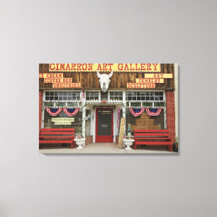 ニューメキシコ、シマロン。シマロンのアートギャラリー キャンバスプリント