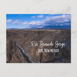 ニューメキシコ、タオス近郊のリオグランデ峡谷 ポストカード