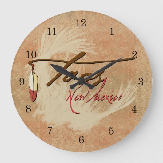 ニューメキシコ，タオス ラージ壁時計 (正面)