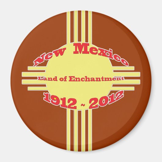 ニューメキシコ – ツィアセンテニアルお祝い マグネット (正面)
