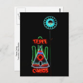 ニューメキシコ,トゥクンカリのテペキュリオスネオン看板 ポストカード (正面/裏面)