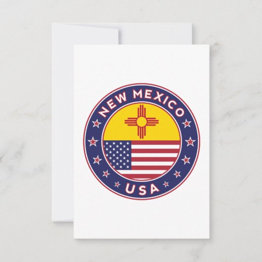 ニューメキシコ、ニューメキシコのステッカー、電話ケース カード (正面)