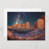ニューメキシコ、プエブロ遺跡の夜空 ポストカード (正面/裏面)