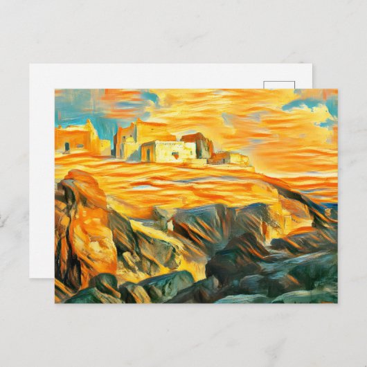 ニューメキシコ、マウンテンの上に家 ポストカード (正面/裏面)