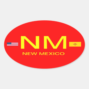 ニューメキシコ*ヨーロッパ式の楕円形のステッカー 楕円形シール