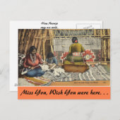 ニューメキシコ、ラグの作り方。 ポストカード (正面/裏面)