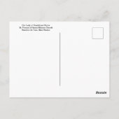 ニューメキシコ、ランチョス・デ・タオス、グアダルーペの我々の女性 ポストカード (裏面)