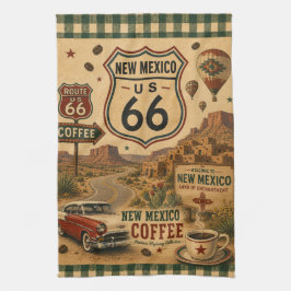 ニューメキシコ ルート66 エンチャンテッドカフェスタイル キッチンタオル
