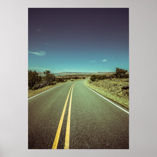 ニューメキシコ ロードトリップ 風景写真 ポスター (正面)