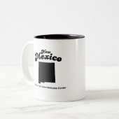 ニューメキシコ-外国の歓迎された中心 ツートーンマグカップ (正面左)