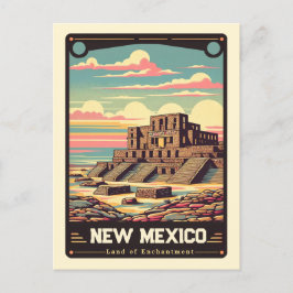 ニューメキシコ |愛国心ヴィンテージ ポストカード