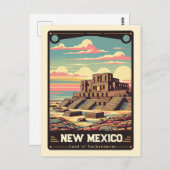 ニューメキシコ |愛国心ヴィンテージ ポストカード (正面/裏面)
