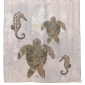 ニューメキシコ，海亀が峡谷を話す シャワーカーテン (正面)