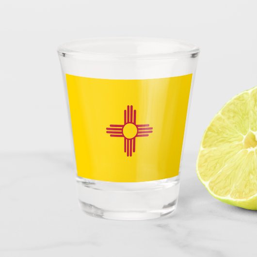 ニューメキシコ(米国州)国旗 ショットグラス (正面)
