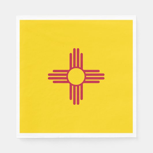 ニューメキシコ(米国州)国旗 スタンダードランチョンナプキン (正面)