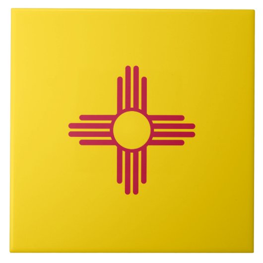 ニューメキシコ(米国州)国旗 タイル (正面)