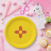 ニューメキシコ(米国州)国旗 ペーパープレート (パーティー)