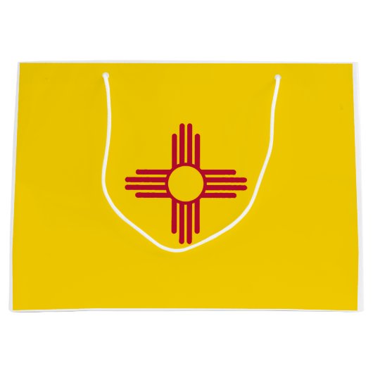 ニューメキシコ(米国州)国旗 ラージペーパーバッグ (正面)