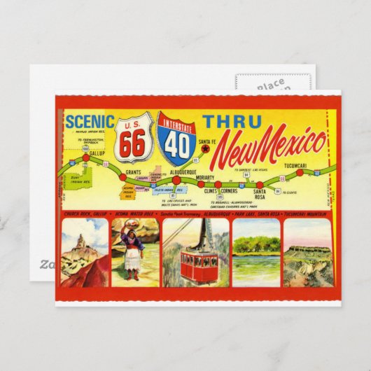 ニューメキシコ – 風光明媚な米国66州間40 ポストカード (正面/裏面)