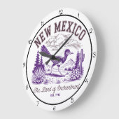 ニューメキシコ 魅惑の地 走行鳥 ラージ壁時計 (傾斜)