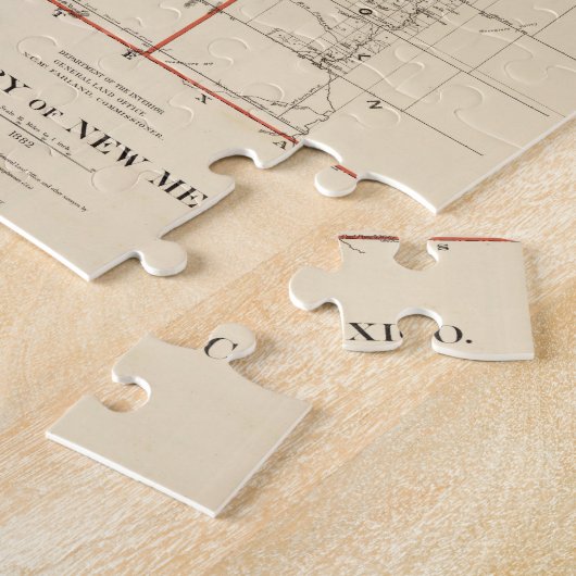 ニューメキシコ(1882年)のヴィンテージの地図 ジグソーパズル (側面)