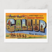 ニューメキシコ、Gallupからのヴィンテージの挨拶 ポストカード (正面)