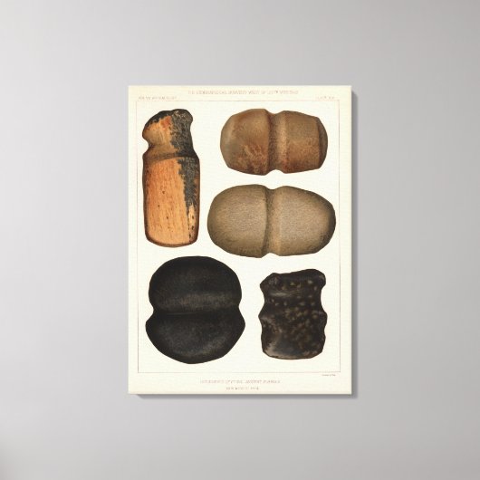 ニューメキシコ、XIX石器 キャンバスプリント (正面)