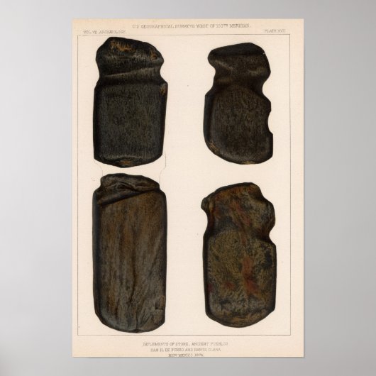 ニューメキシコ、XVII石器 ポスター (正面)