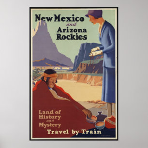 ニューメキシコArizona Vintage Travel Poster Adレトロ ポスター