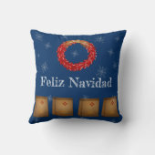 ニューメキシコLuminarias Farolitos Zia Red Chile クッション (裏面)