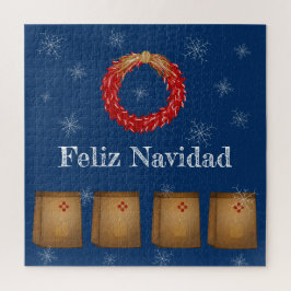 ニューメキシコLuminarias Farolitos Zia Red Chile ジグソーパズル