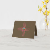 ニューメキシコNM Ziaインディアンシンボル滝Tシャツ カード (黄色い花)