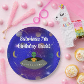 ニューメキシコTシャツを着た宇宙船のエイリアン ペーパープレート (パーティー)