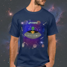 ニューメキシコTシャツを着た宇宙船のエイリアン